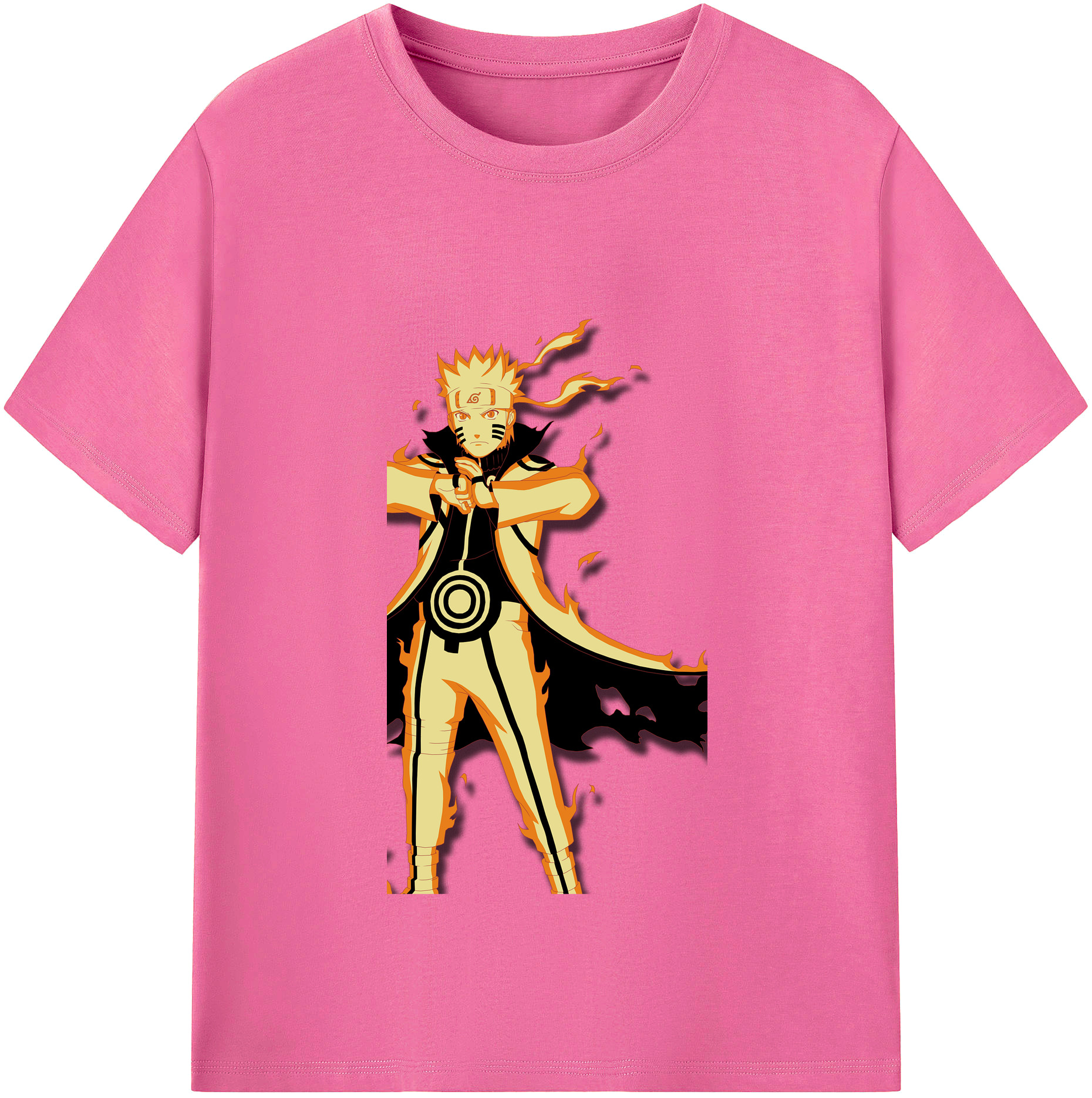 （画像用） NARUTO -ナルト- うずまき ナルト Uzumaki Naruto レディースカジュアルプリントTシャツ（綿100％）